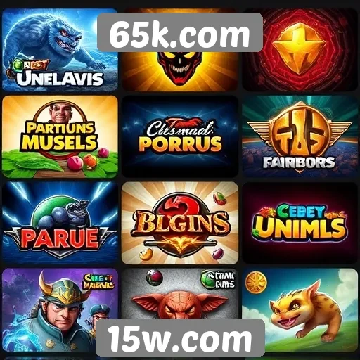 Diversidade de jogos disponíveis na plataforma 65k.com